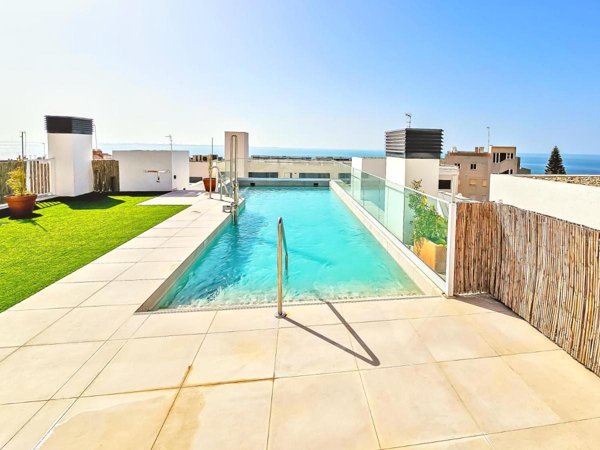 Oceanfront Duplex With A Rooftop Pool And Terrace El Puerto de Santa María Exterior foto